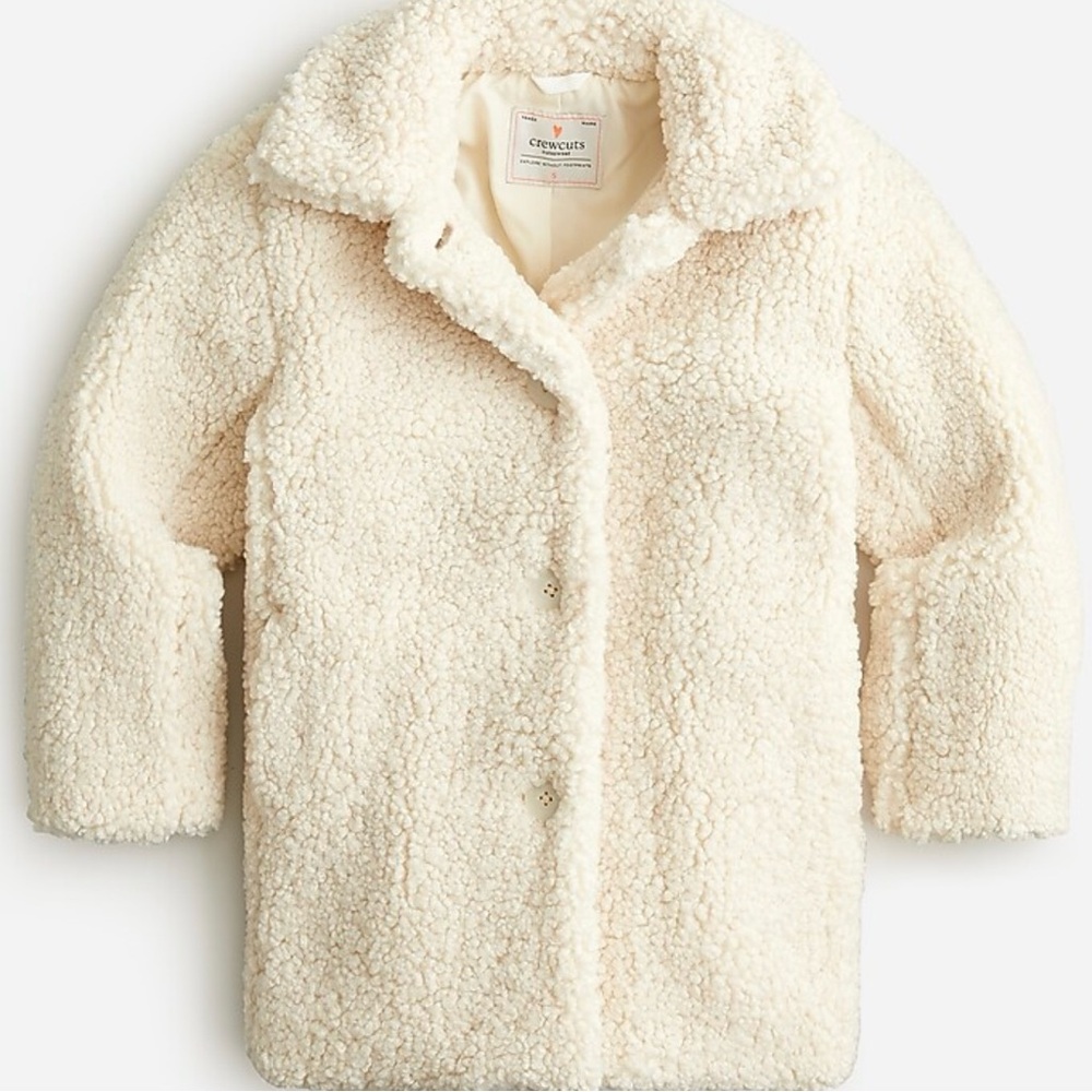 J.crew Crewcuts Girls sherpa coat  size Large
Dusty Ivory